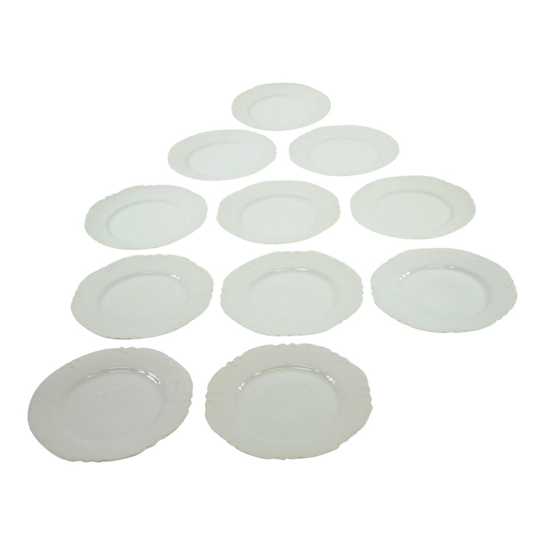 Antique Haviland France Ranson White Dinner Plates- Set of 12 (1 of 3)