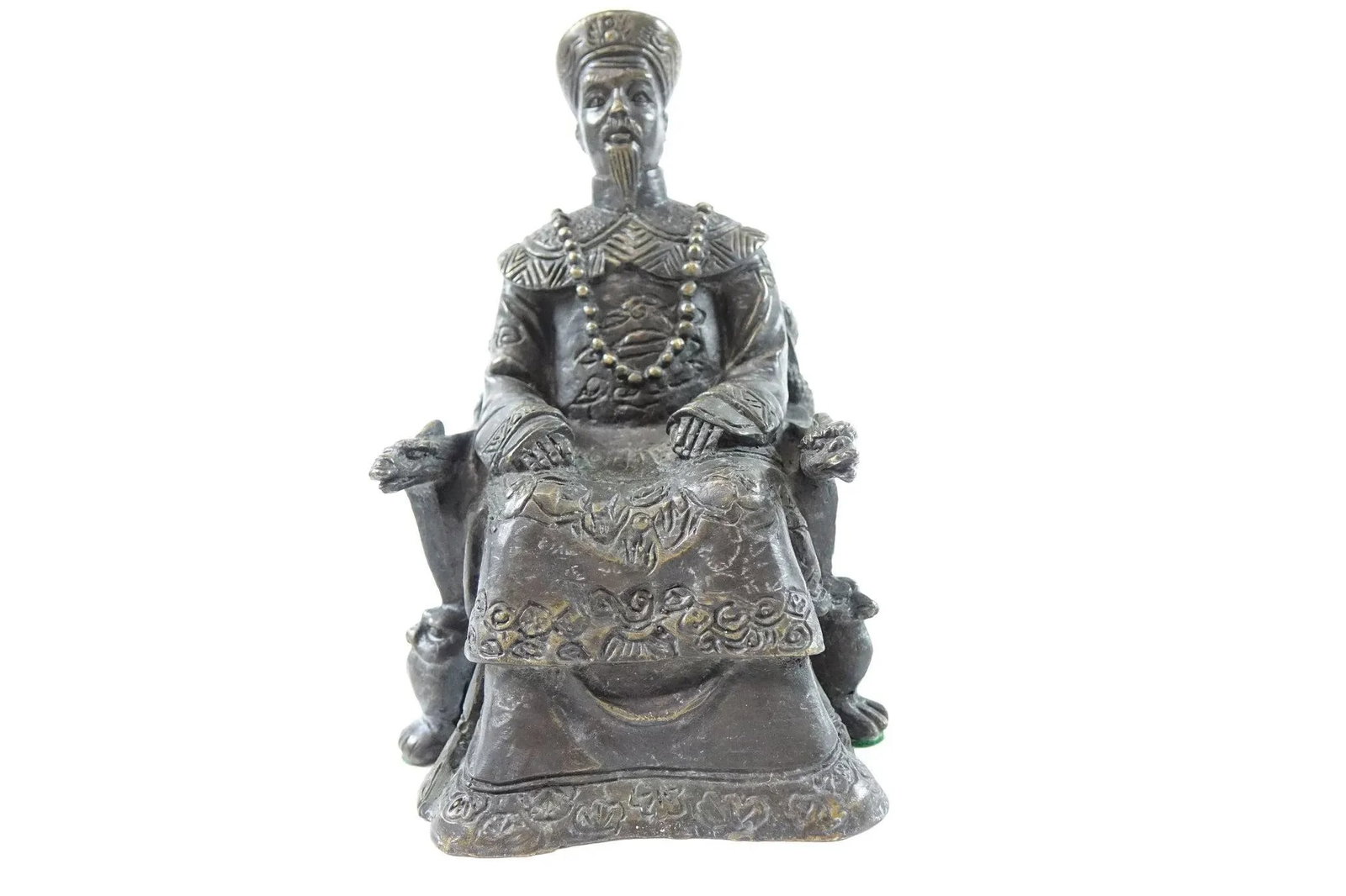 Pair of 19th Century Chinese Bronze Figures of Emperor and Empress - 3