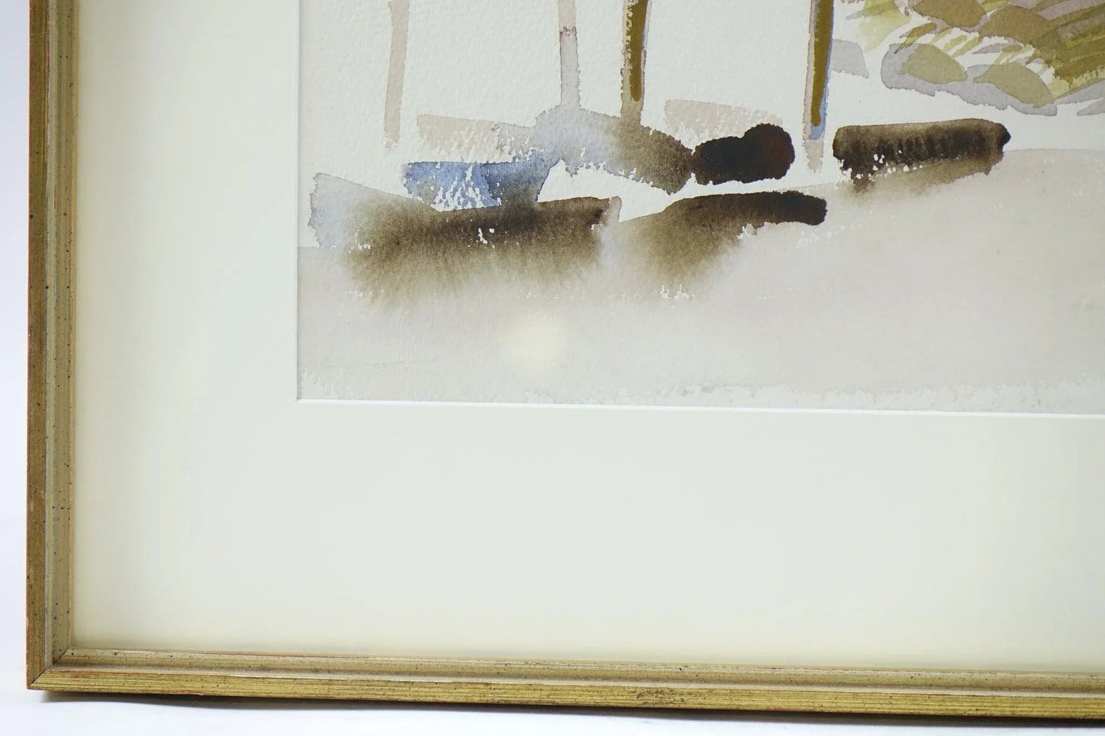 Late 20th Century Snowbound Lobster Man Original Watercolor on Paper Signed - 6