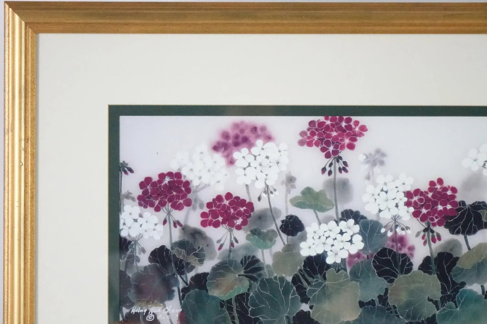 Late 20th Century Large Chang Flower Panel Signed Print - 3