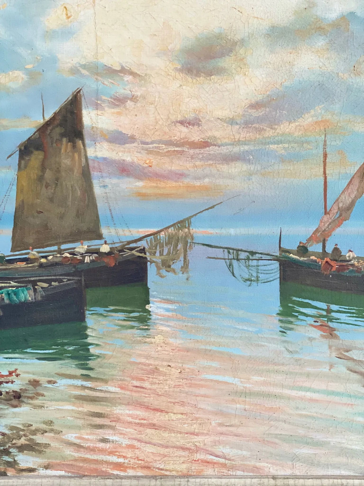 Mid 20th Century Original Painting by Bardi Oil on Linen - 3