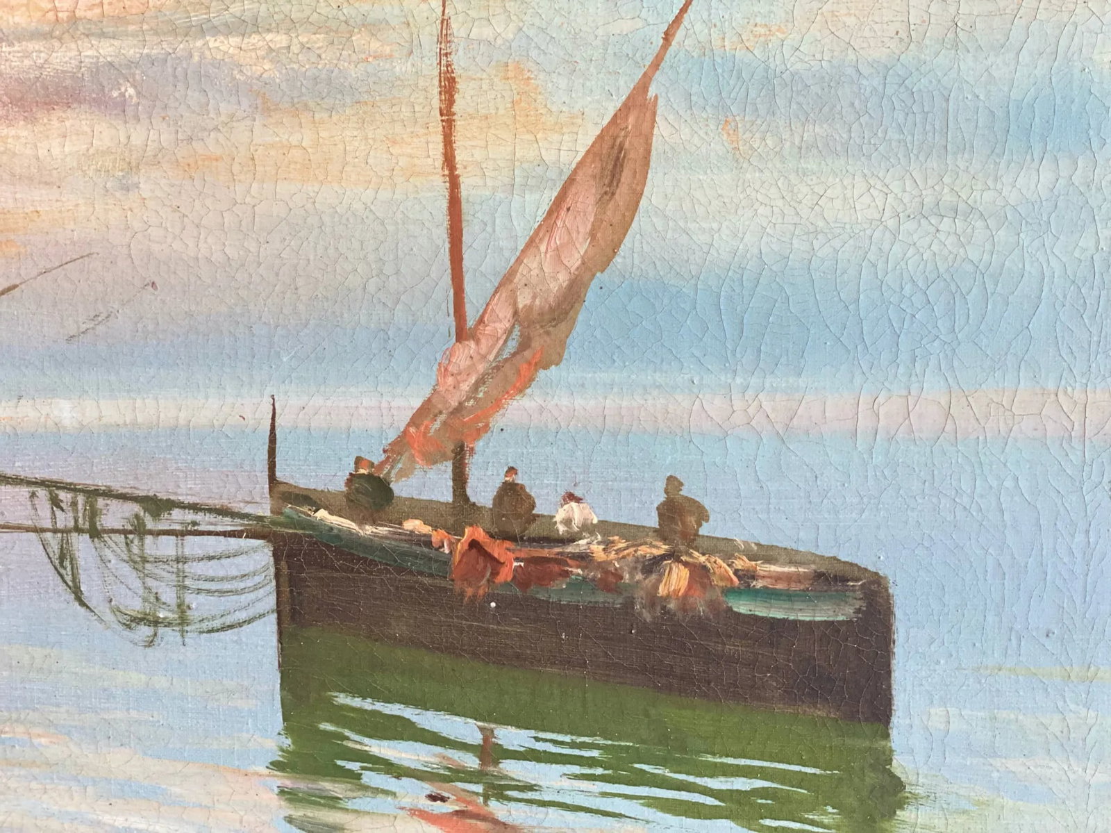 Mid 20th Century Original Painting by Bardi Oil on Linen - 4