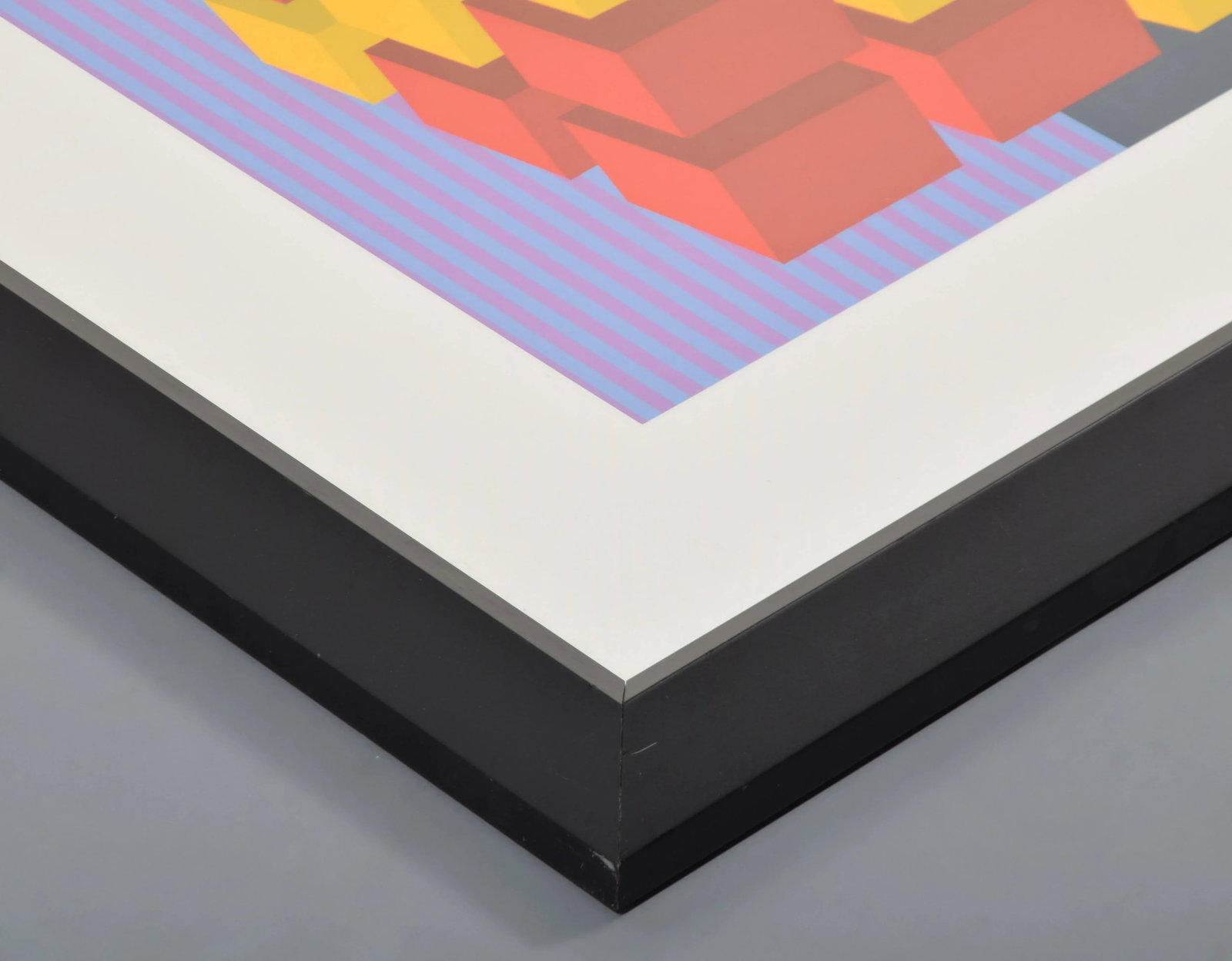 1970s Original "Multicube I V" Op Art Silkscreen Print by Marko Spalatin, Ed. 33/60 Framed - 4