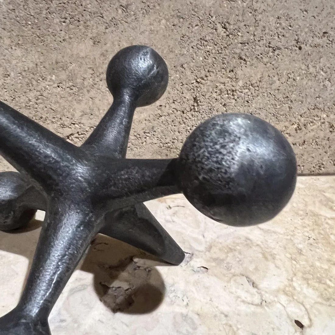 1960s Design Line Metal Jack Jax Bookend California - 2
