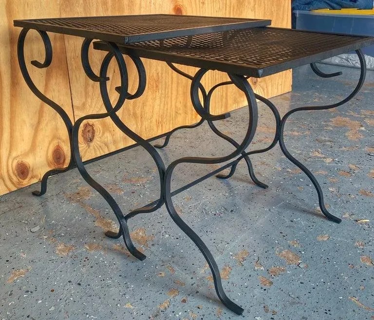 20th Century Salterni Wrought Patio Set - Set of 5, Attributed - 10