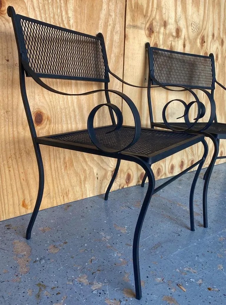 20th Century Salterni Wrought Patio Set - Set of 5, Attributed - 4