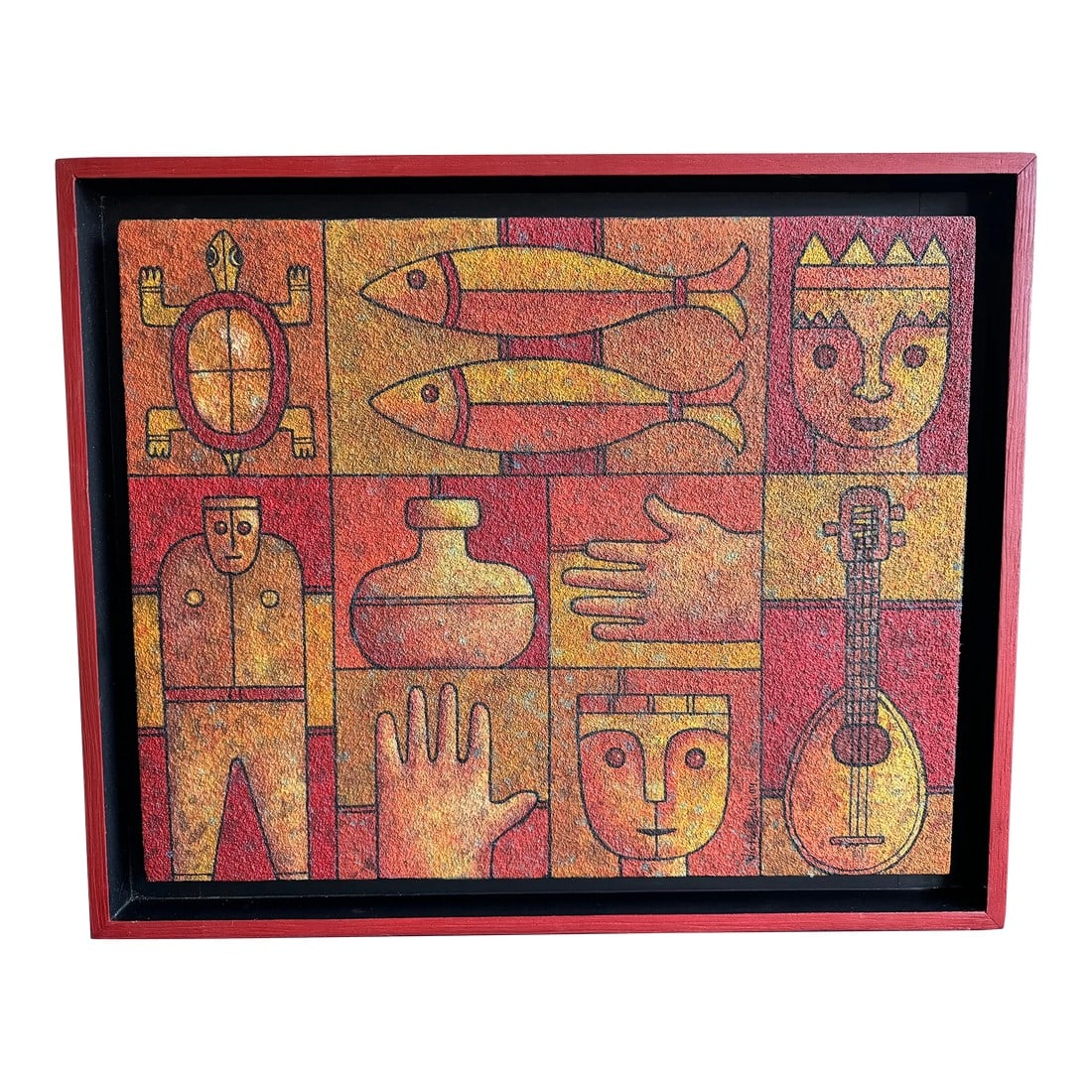 Framed & Artist Signed "Las Ventanas De La Humanidad" Acrylic on Canvas Abstract Painting: Transform your space with the captivating allure of the "Las Ventanas de la Humanidad" acrylic on canvas abstract painting, a masterpiece that blends artistry with profound symbolism. This stunning pi