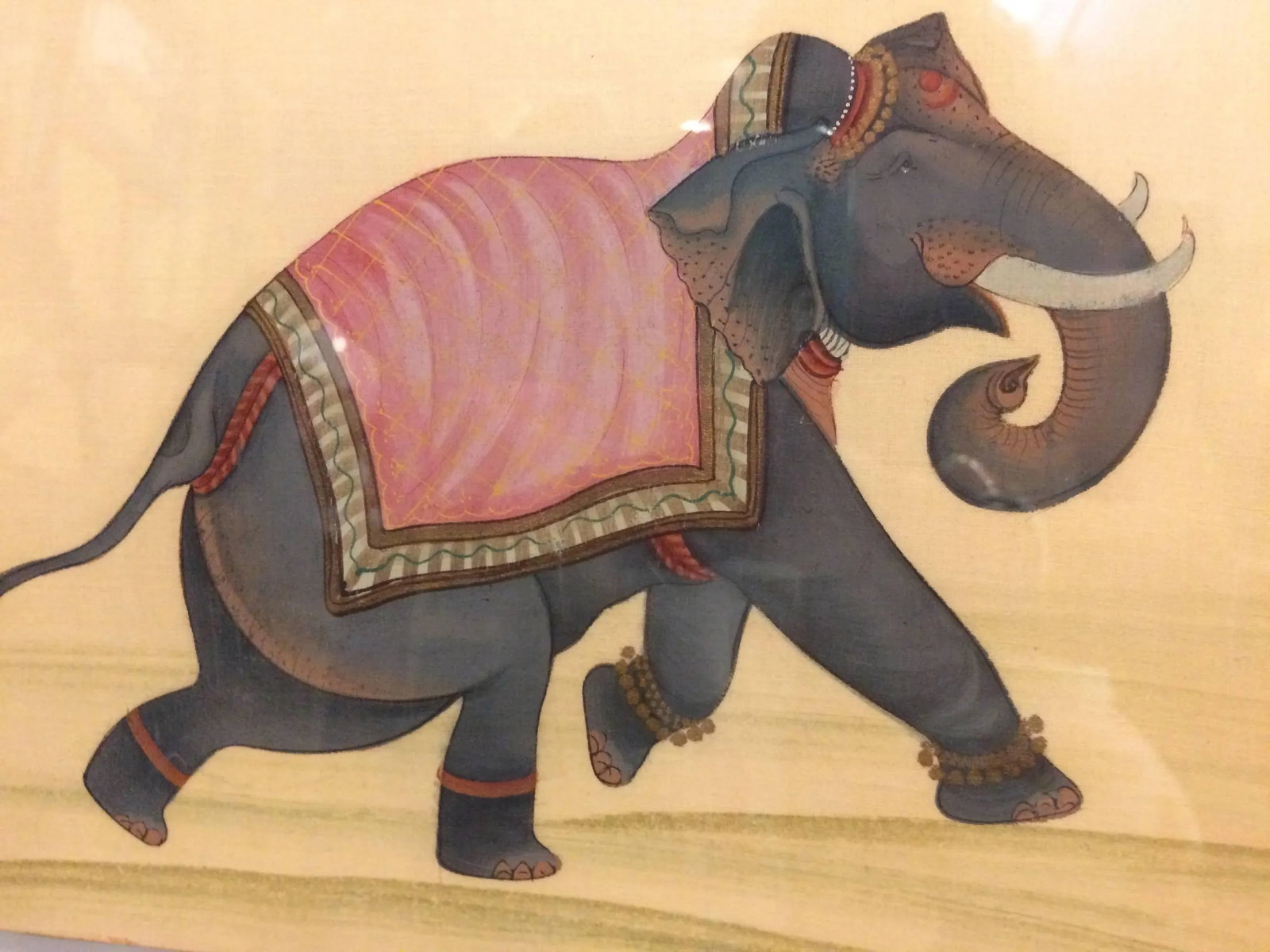 Fascinating Framed Hand-Painted Collection of Circus Animals - a Pair - 6