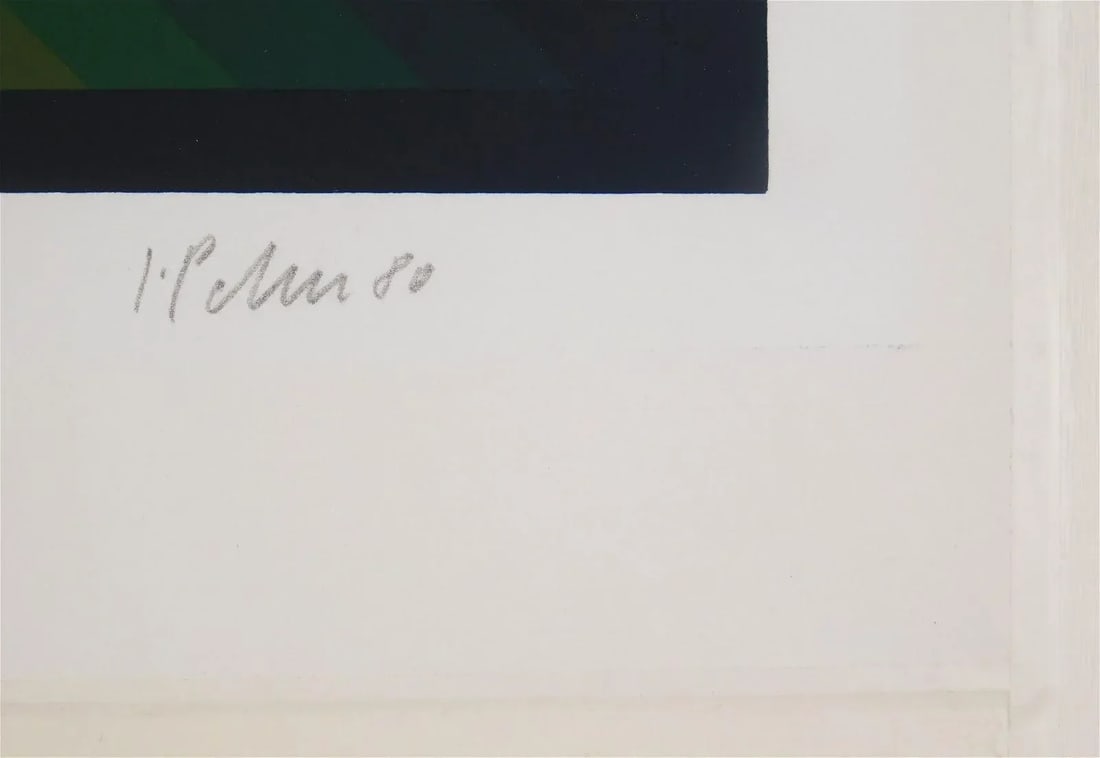 1980s Original Signed Jurgen Peters "Top Square" Silkscreen Print - 4