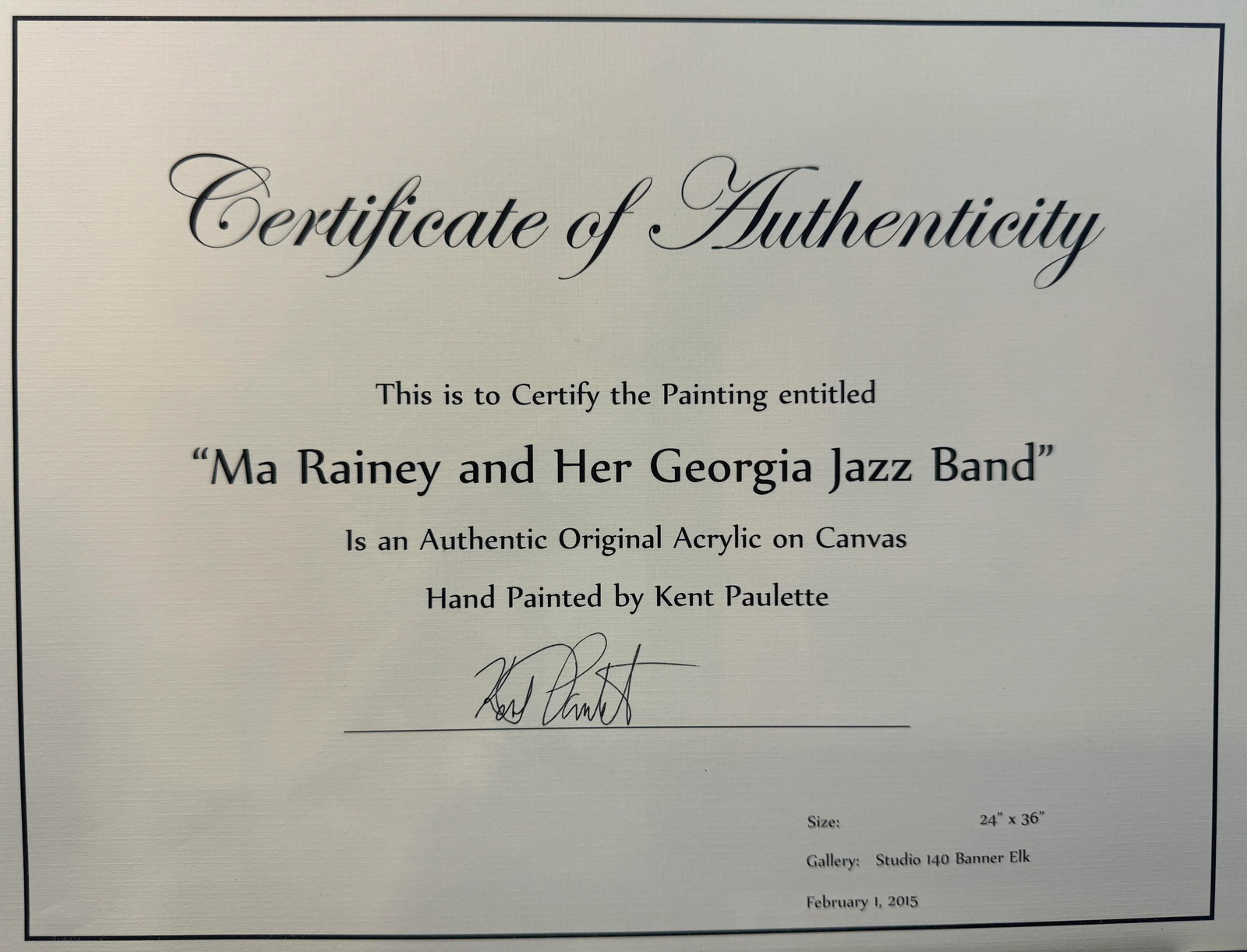 Ma Rainey and Her Georgia Jazz Band by Kent Paulette, Original Acrylic Painting on Canvas - 2