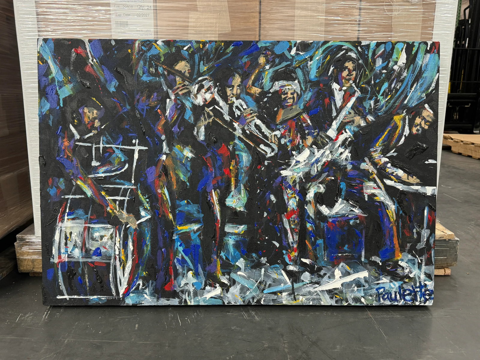 Ma Rainey and Her Georgia Jazz Band by Kent Paulette, Original Acrylic Painting on Canvas - 3