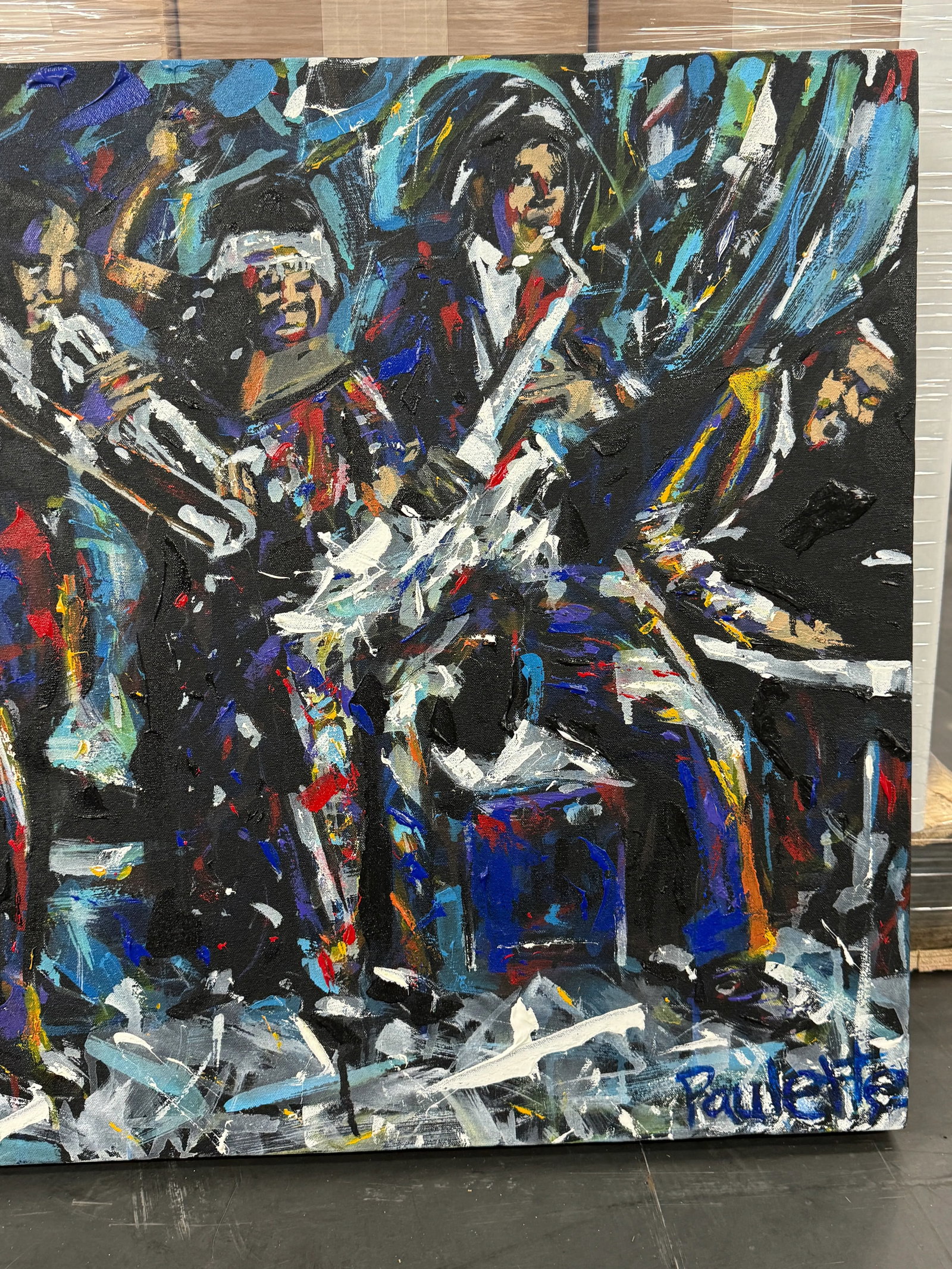 Ma Rainey and Her Georgia Jazz Band by Kent Paulette, Original Acrylic Painting on Canvas - 5
