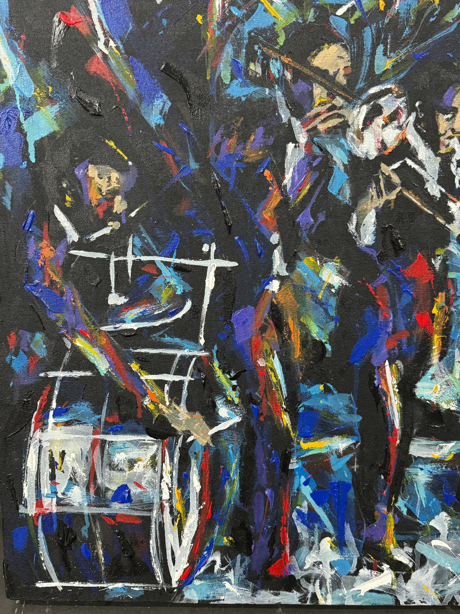 Ma Rainey and Her Georgia Jazz Band by Kent Paulette, Original Acrylic Painting on Canvas - 6
