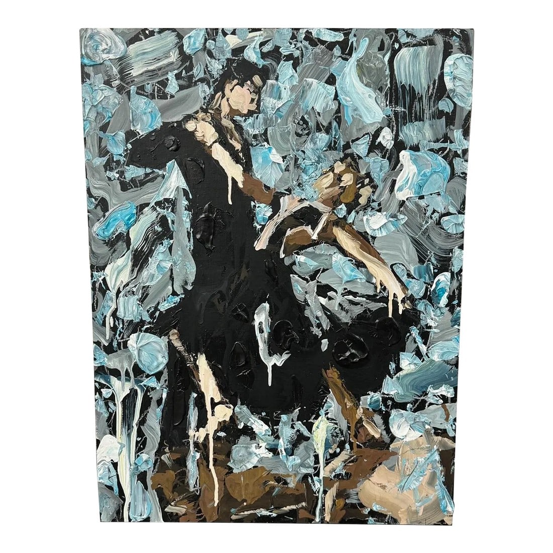Chemistry at the Ballroom by Kent Paulette, Original Acrylic on Canvas, Dancers Painting: Step into the enchanting world of "Chemistry at the Ballroom," an authentic original acrylic on canvas artwork by the talented artist Kent Paulette. This captivating piece beautifully captures the