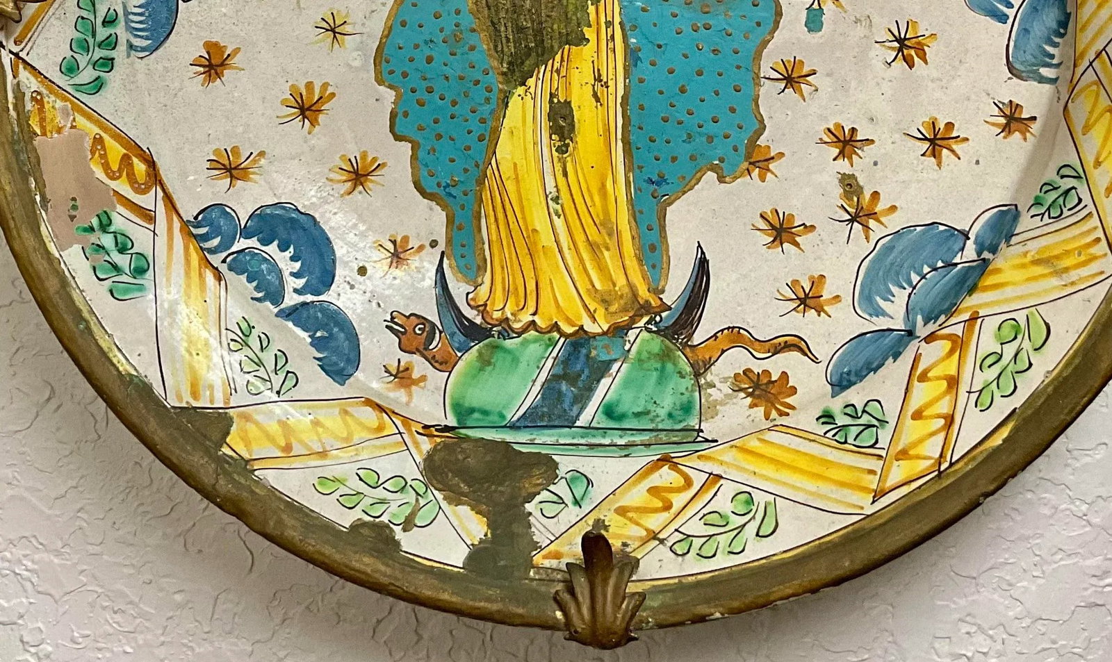 Ancient Italian Faience Majolica Charger Very Large - 4