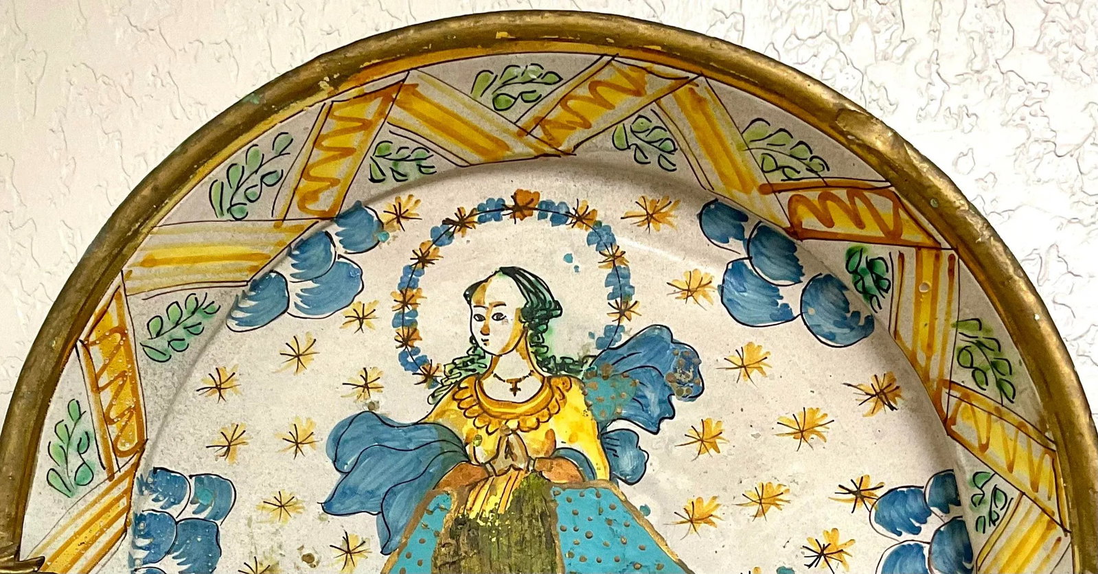 Ancient Italian Faience Majolica Charger Very Large - 6
