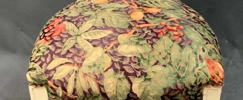 Vintage Green Leaf Seat and Palm Tree Back Chair - 8