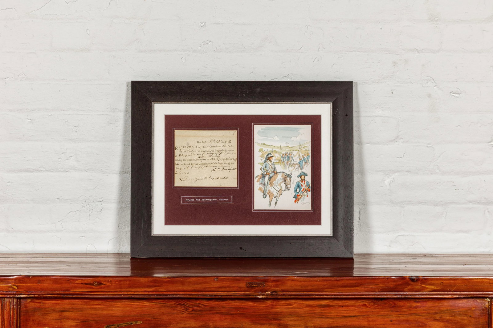 American Revolutionary 1780s War Bond, State of Connecticut in Custom Frame - 5