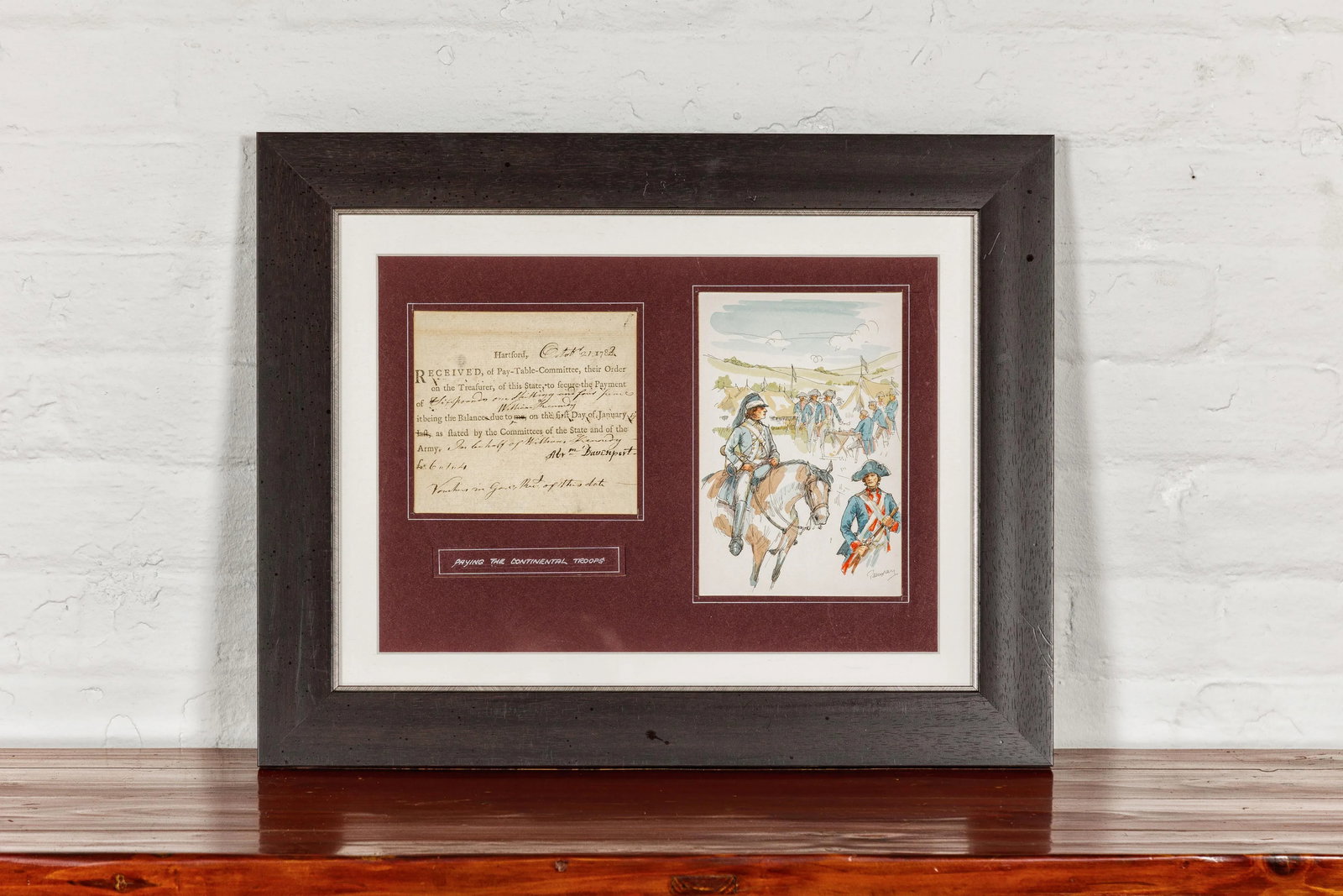 American Revolutionary 1780s War Bond, State of Connecticut in Custom Frame - 6