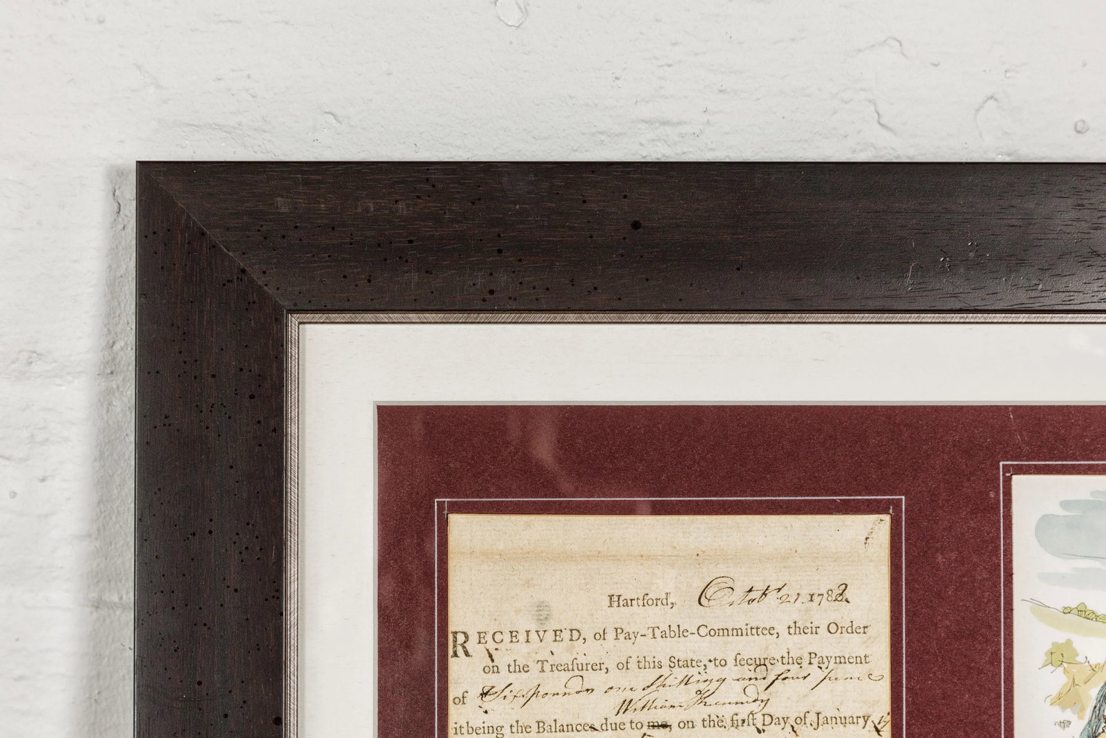 American Revolutionary 1780s War Bond, State of Connecticut in Custom Frame - 7