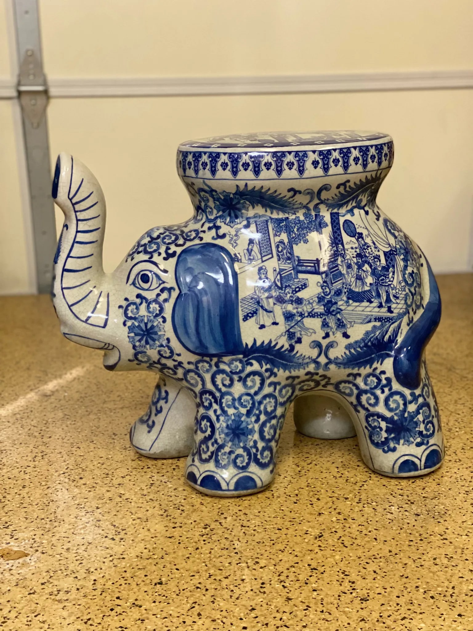 Late 20th Century Blue and White Porcelain Garden Stool - 2