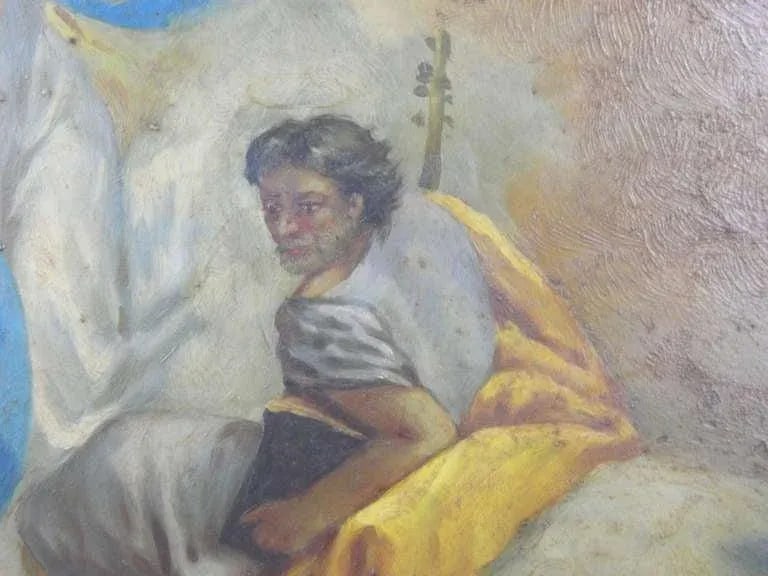 Framed Oil on Copper Religious Painting "The Ascension of Mary", 19th Century - 6
