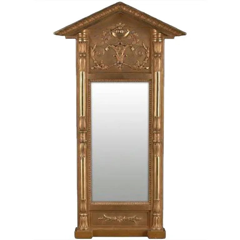 Swedish Empire Gilt Wood Mirror, Early 19th Century - 11
