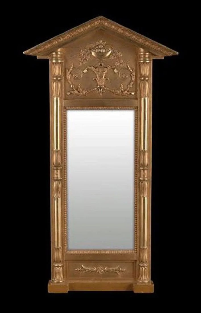 Swedish Empire Gilt Wood Mirror, Early 19th Century - 2