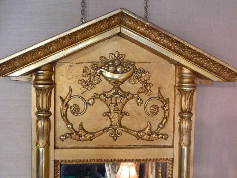 Swedish Empire Gilt Wood Mirror, Early 19th Century - 4