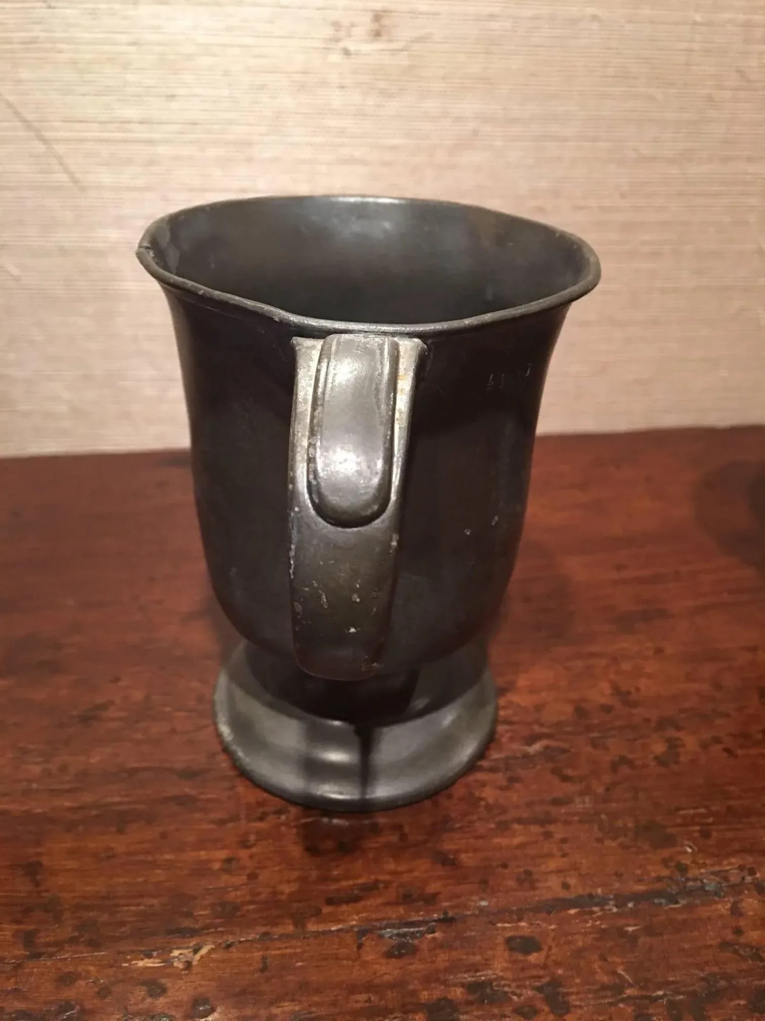 English Pewter Footed Tavern Mugs 19th Century - Set of 3 - 3
