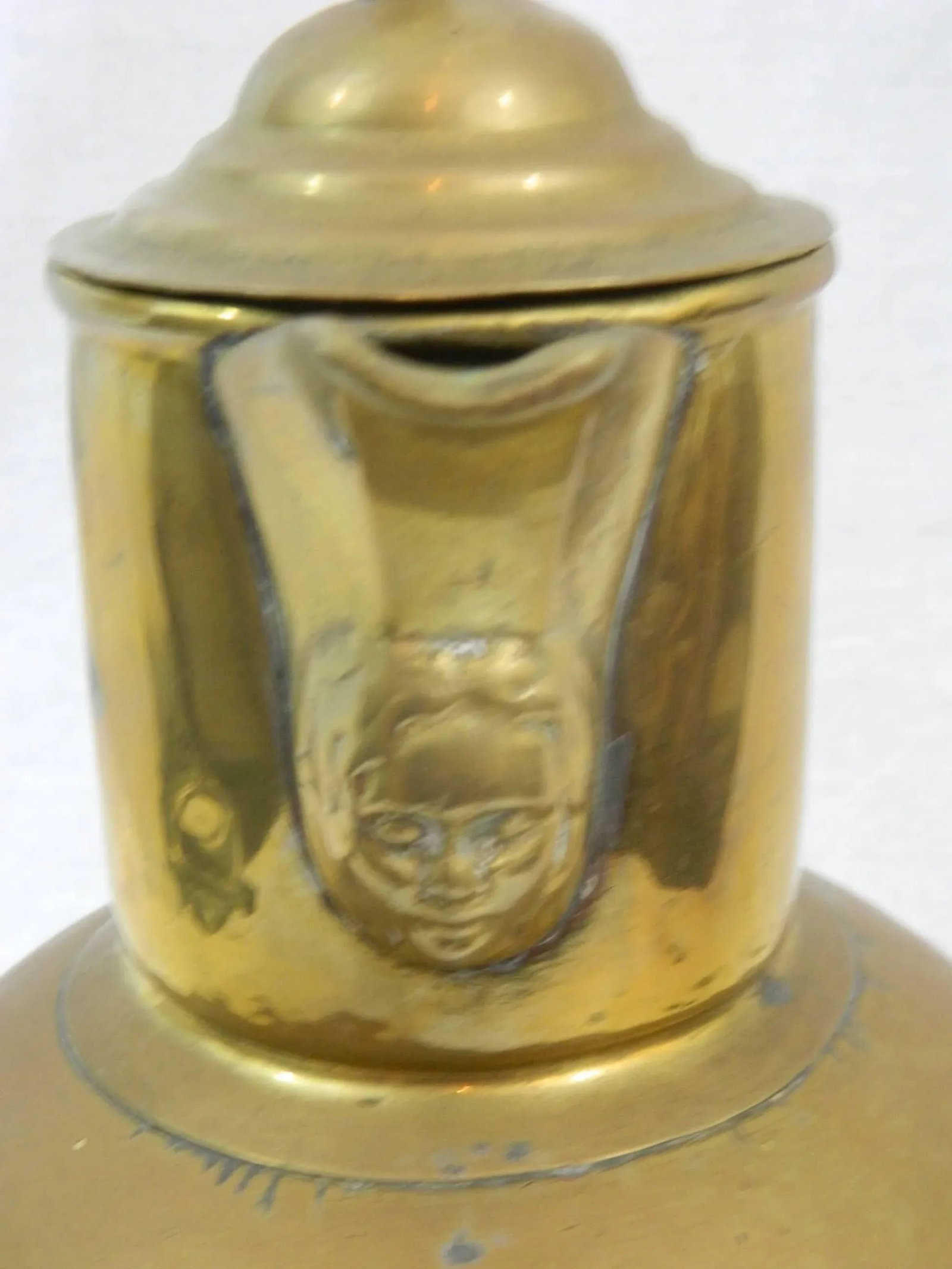 English Brass Wine Jug or Pitcher, 19th Century - 3