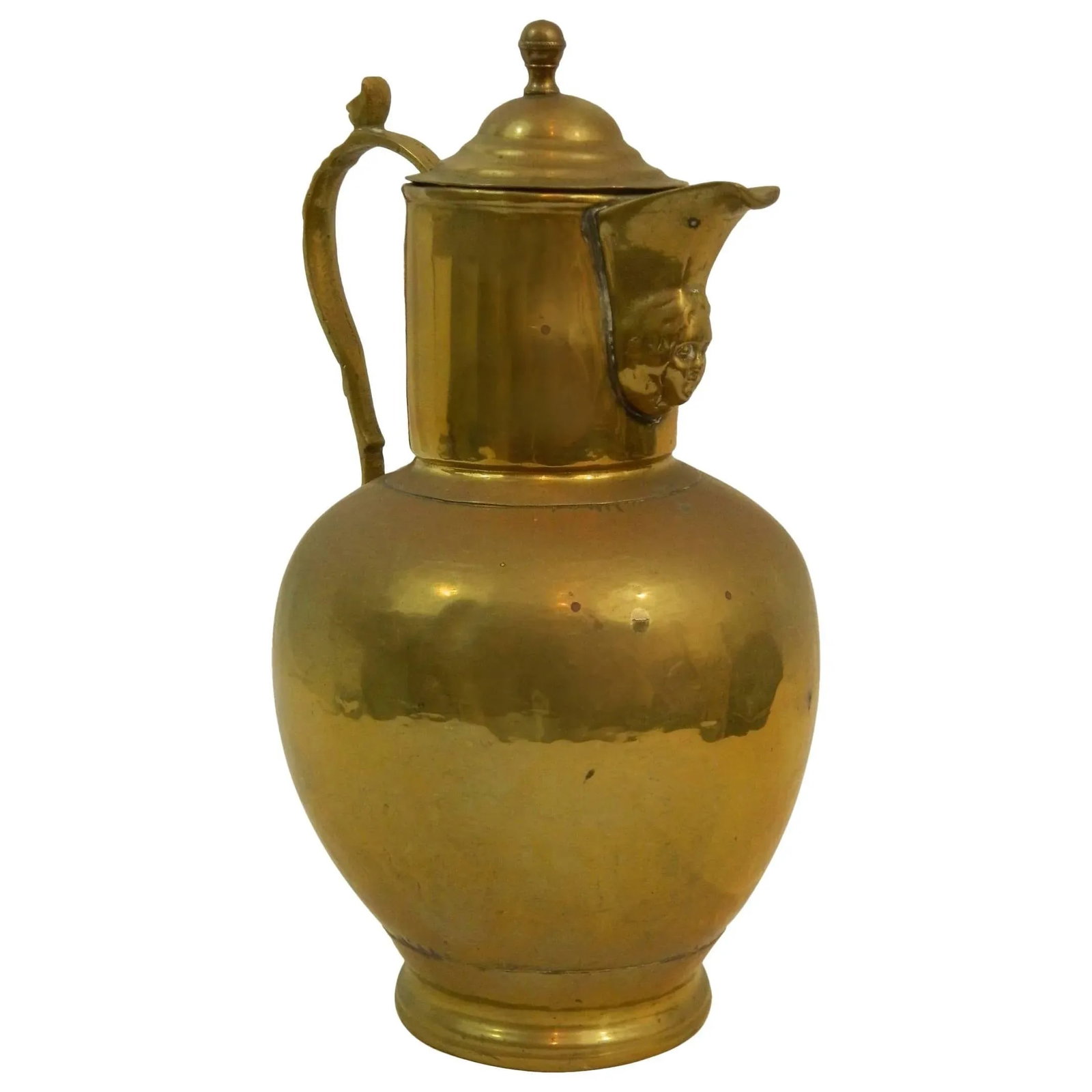 English Brass Wine Jug or Pitcher, 19th Century - 5