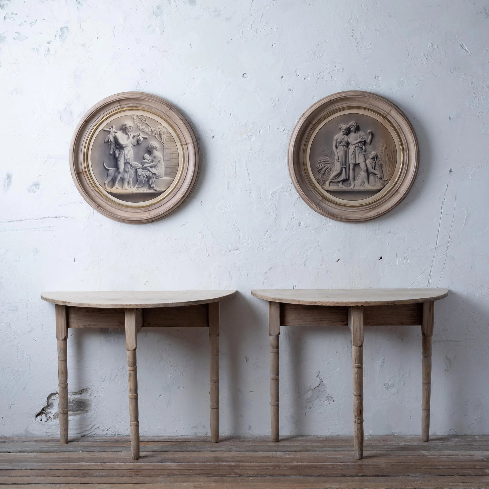 A Pair Bertel Thorvaldsen Roundels, C.1890 - 2