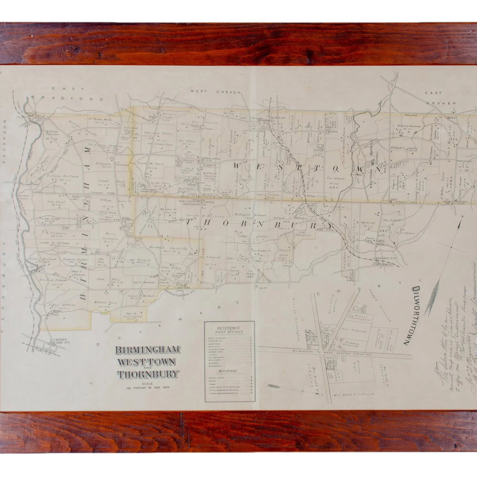 1883 Map of Birmingham, Westtown and Thornbury, Chester County, Pennsylvania - 2