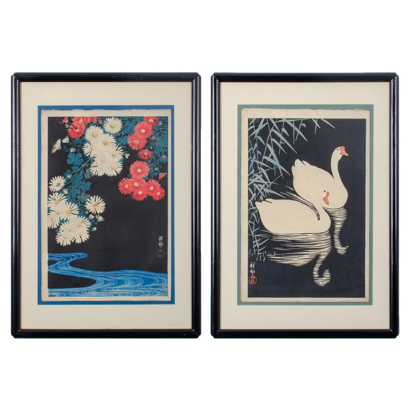 Ohara Koson (Shoson) Japanese Woodblock Prints - a Pair - 10