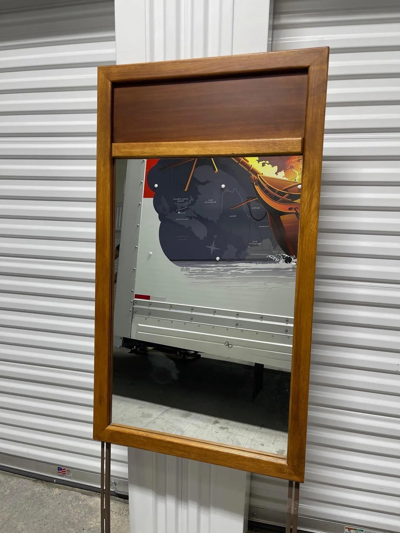 Walnut Mirror, Late 20th Century - 2