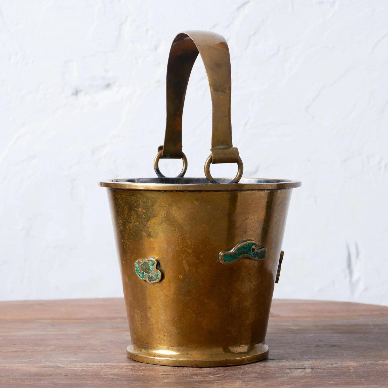 Los Castillo Brass and Turquoise Ice Bucket - 4