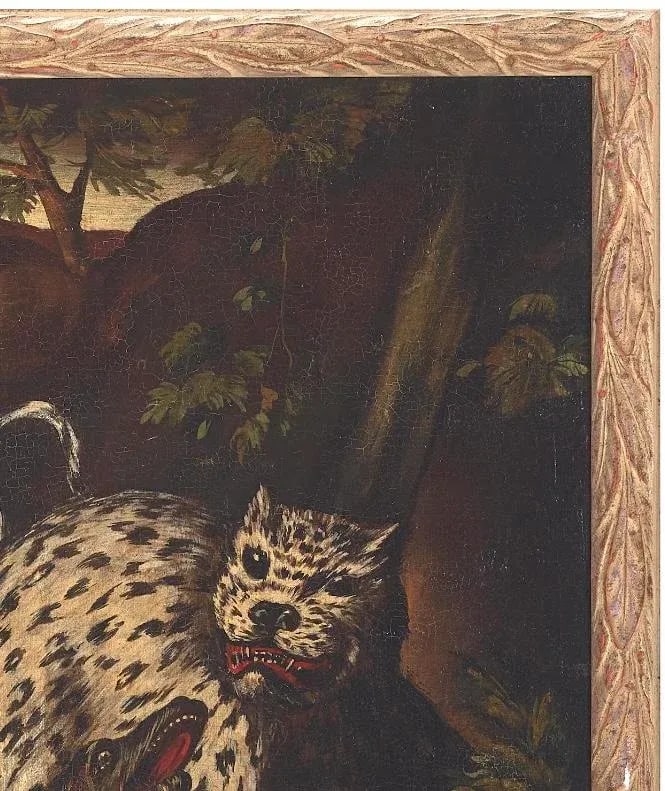 Pair of Italian School Lions and Leopards Paintings - 7