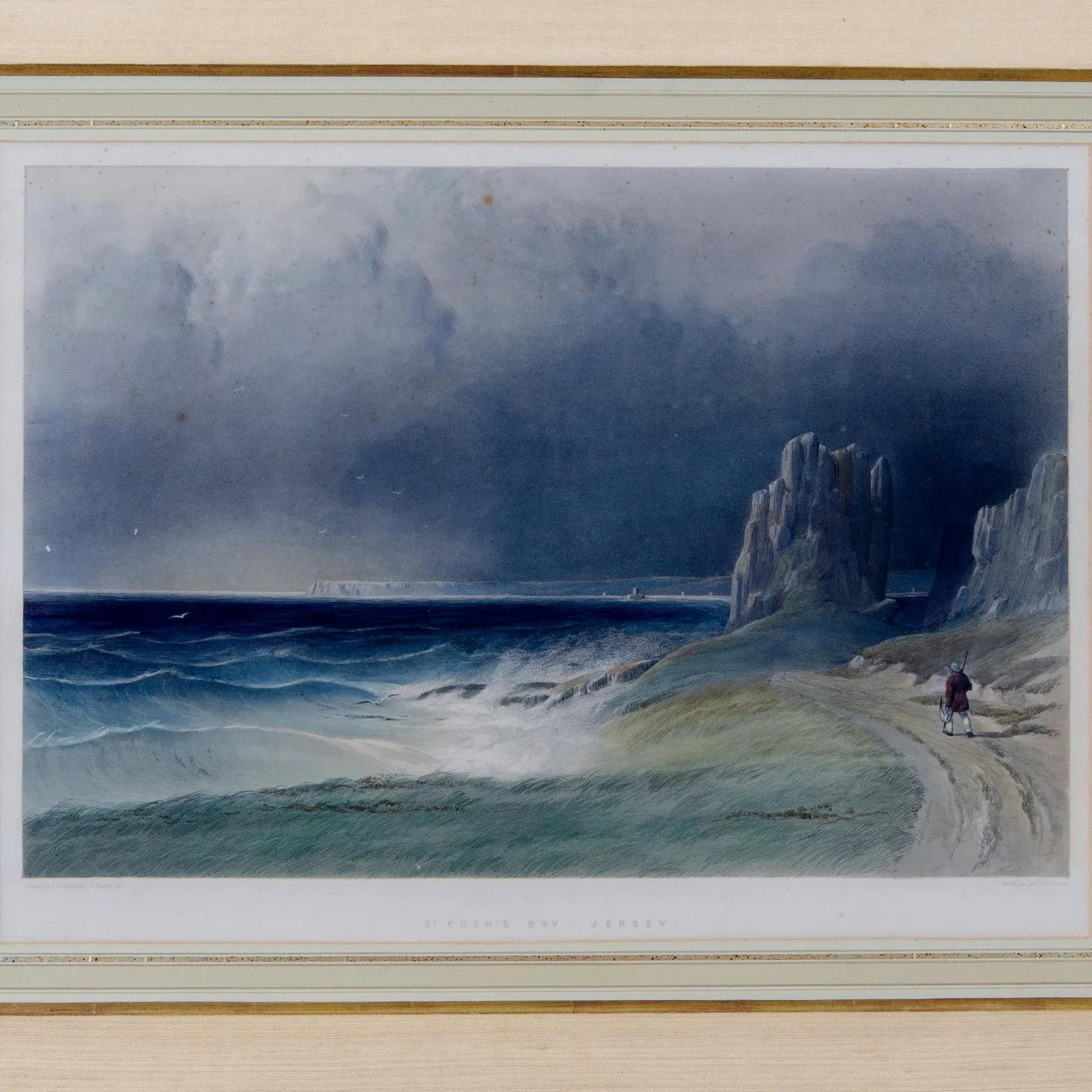 John Le Capelain Jersey Lithographs, C.1847 - a Pair - 5