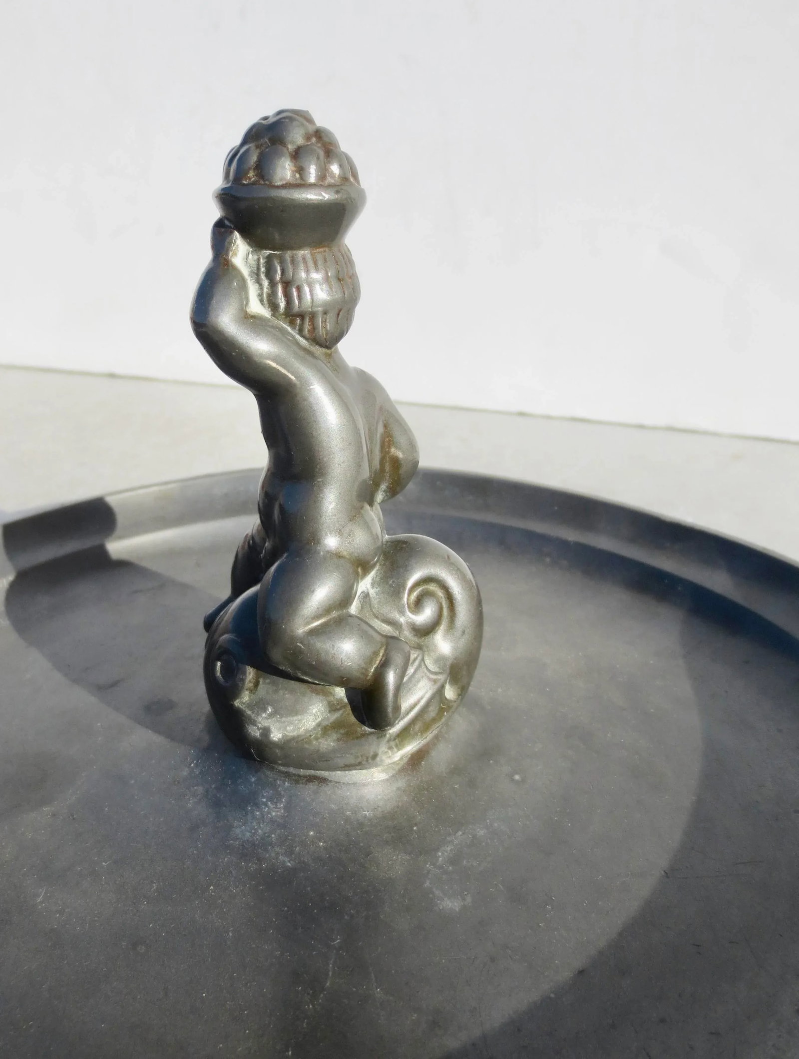 Just Andersen Pewter Center Dish Danish Art Deco - 4
