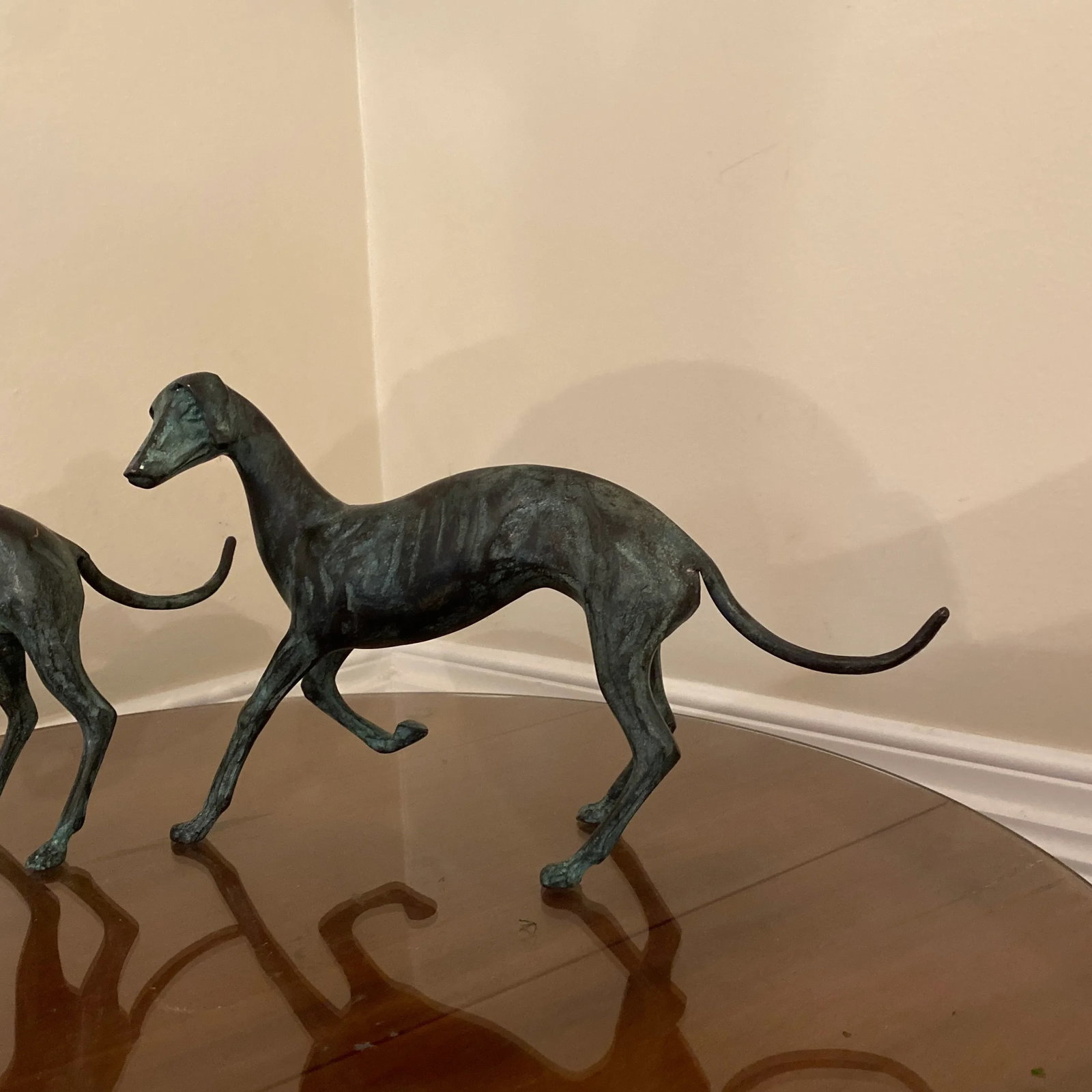 Standing Bronze Whippets Sculpture ~ a Pair - 10