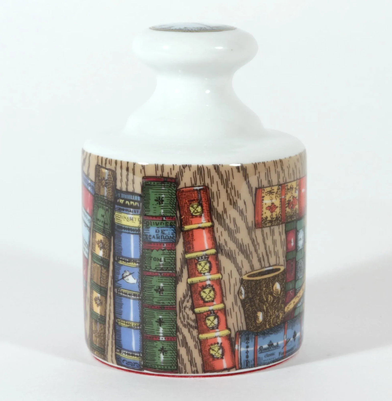 Rosenthal Fornasetti Porcelain Paperweight, Rosenthal Classic, Libreria Pattern, (Library) - 5