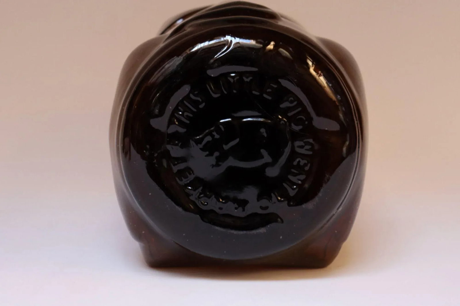 Large Vintage Amber Glass Five-Gallon Piggy Bank by Libbey - 6