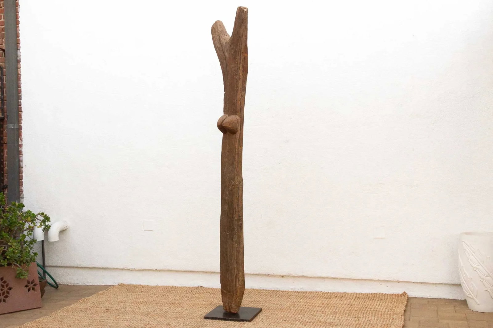 Rare Symbolic African Dogon House Post - 5