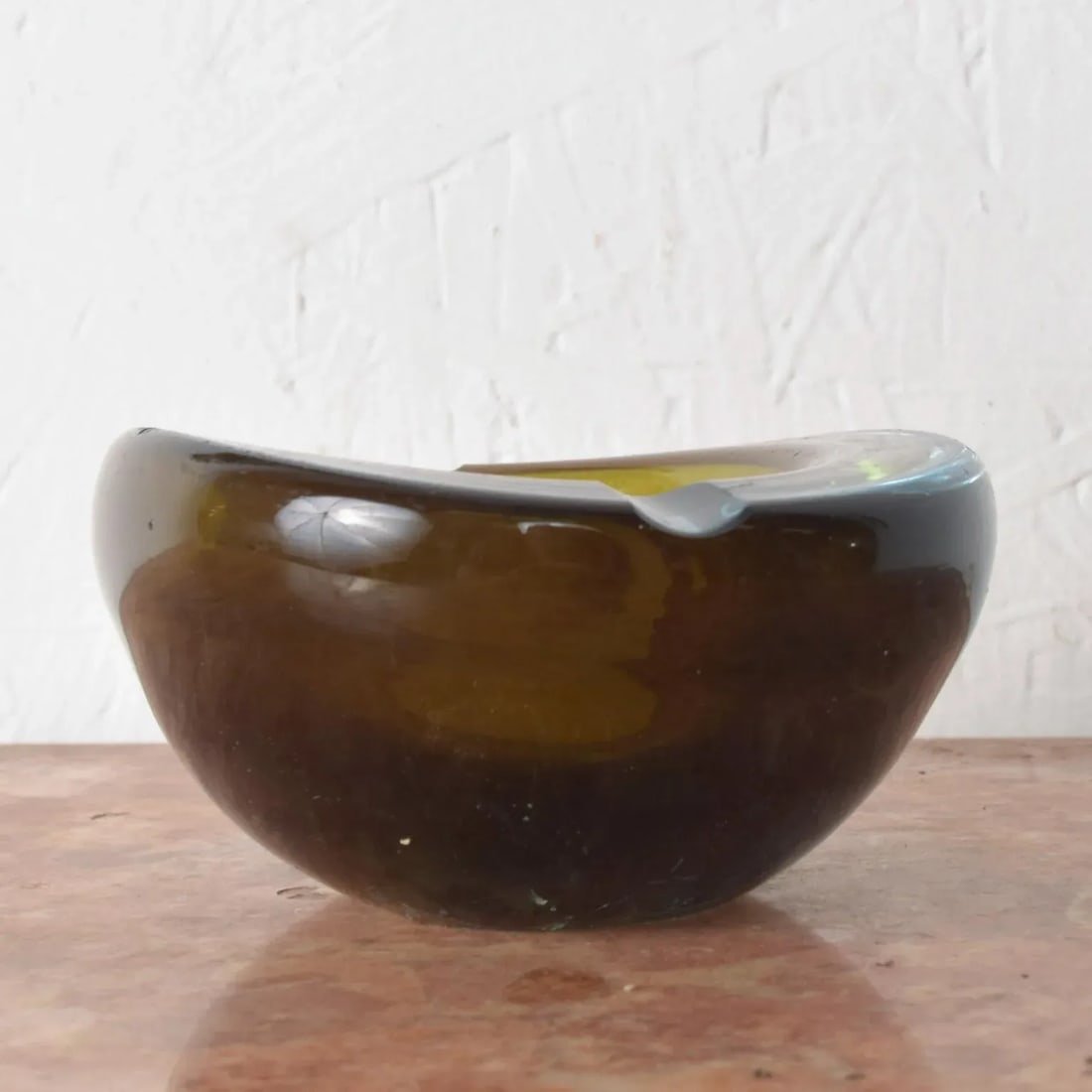 1960s Murano Glass Ashtray Aqua Venini - 10