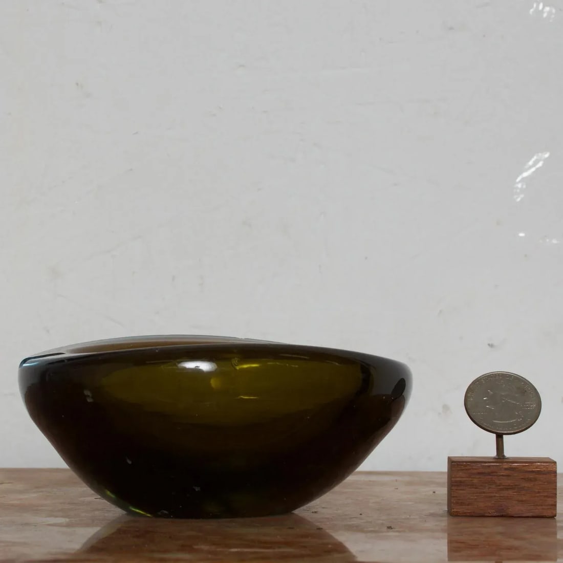 1960s Murano Glass Ashtray Aqua Venini - 5