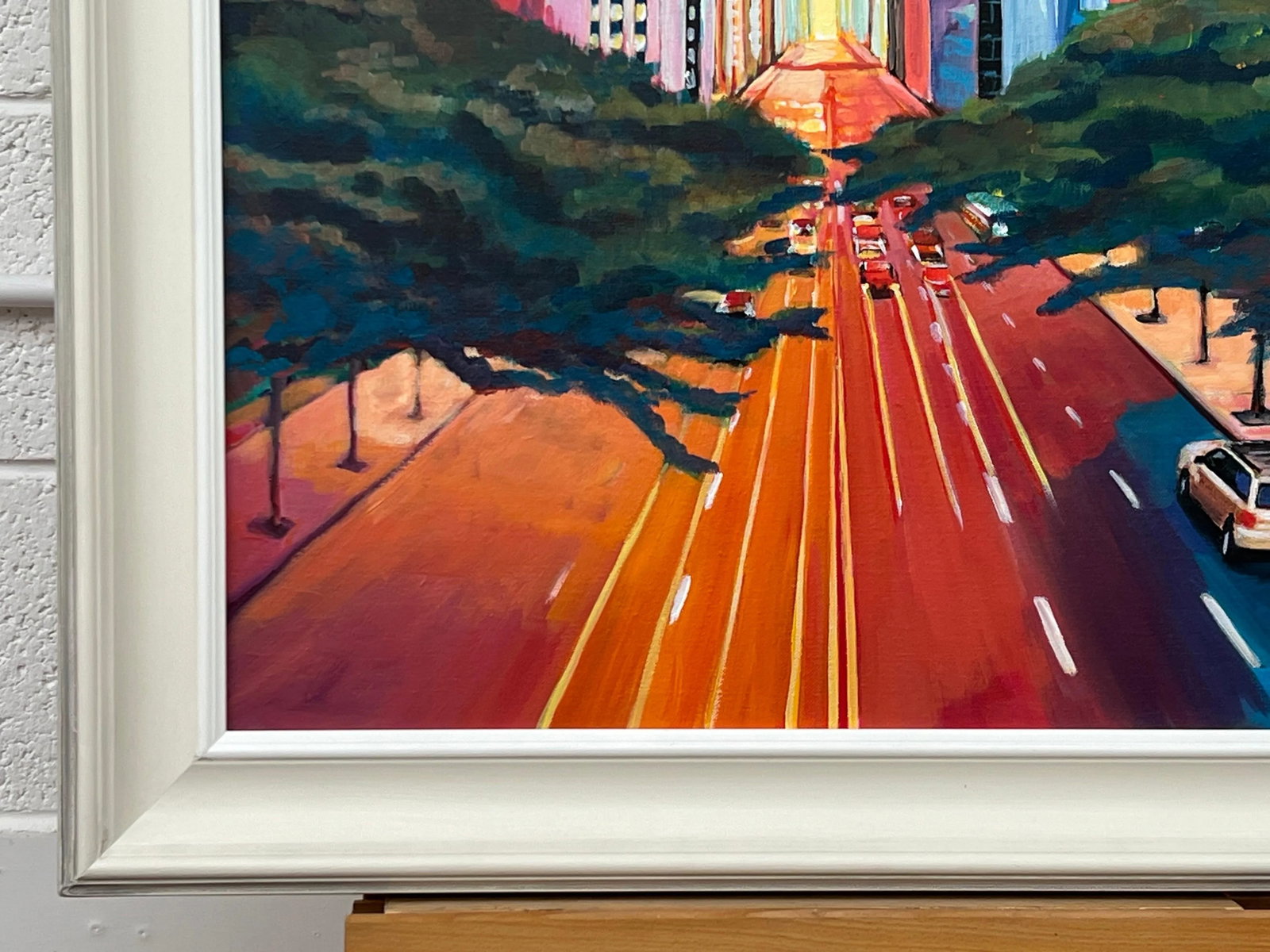 Painting of the Chrysler Building 42nd Street New York City Using Golden Yellow & Orange - 10