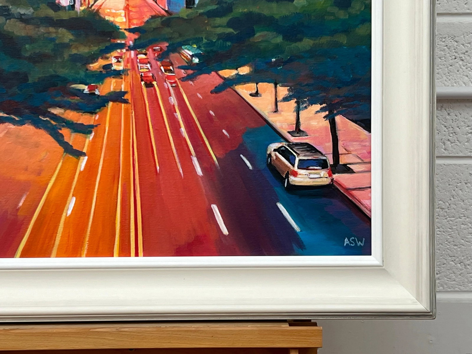 Painting of the Chrysler Building 42nd Street New York City Using Golden Yellow & Orange - 9