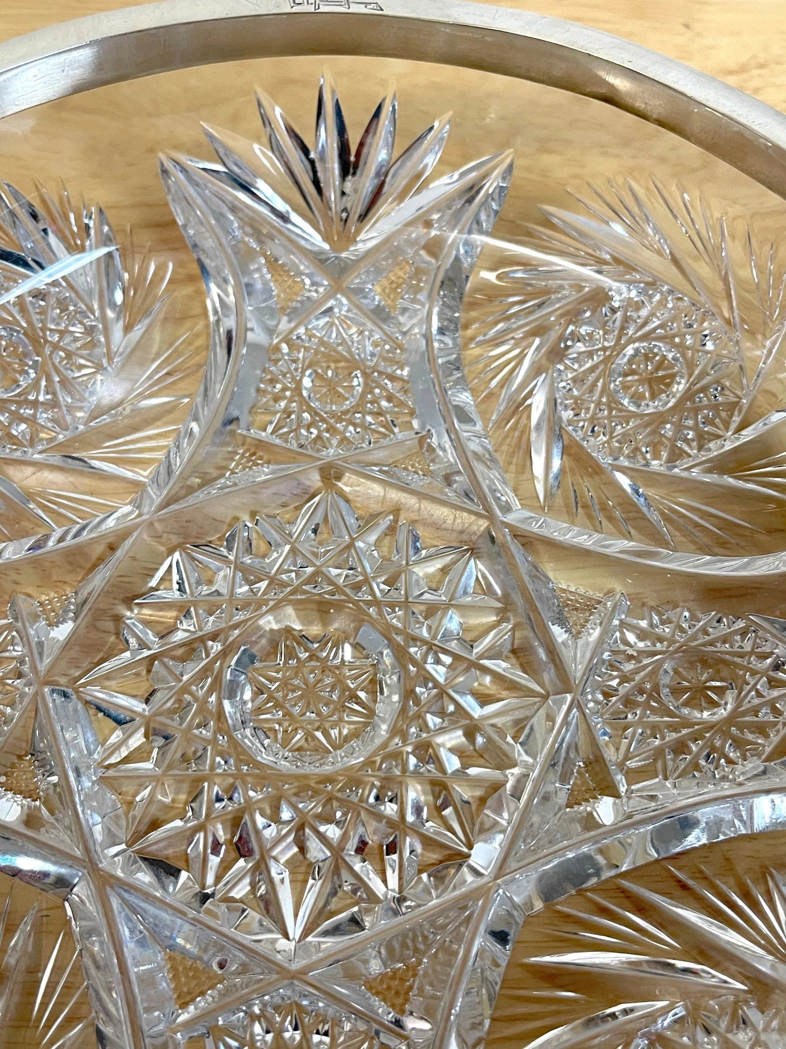 19th Century Russian Silver & Cut Glass Swing-Handled Basket - 8
