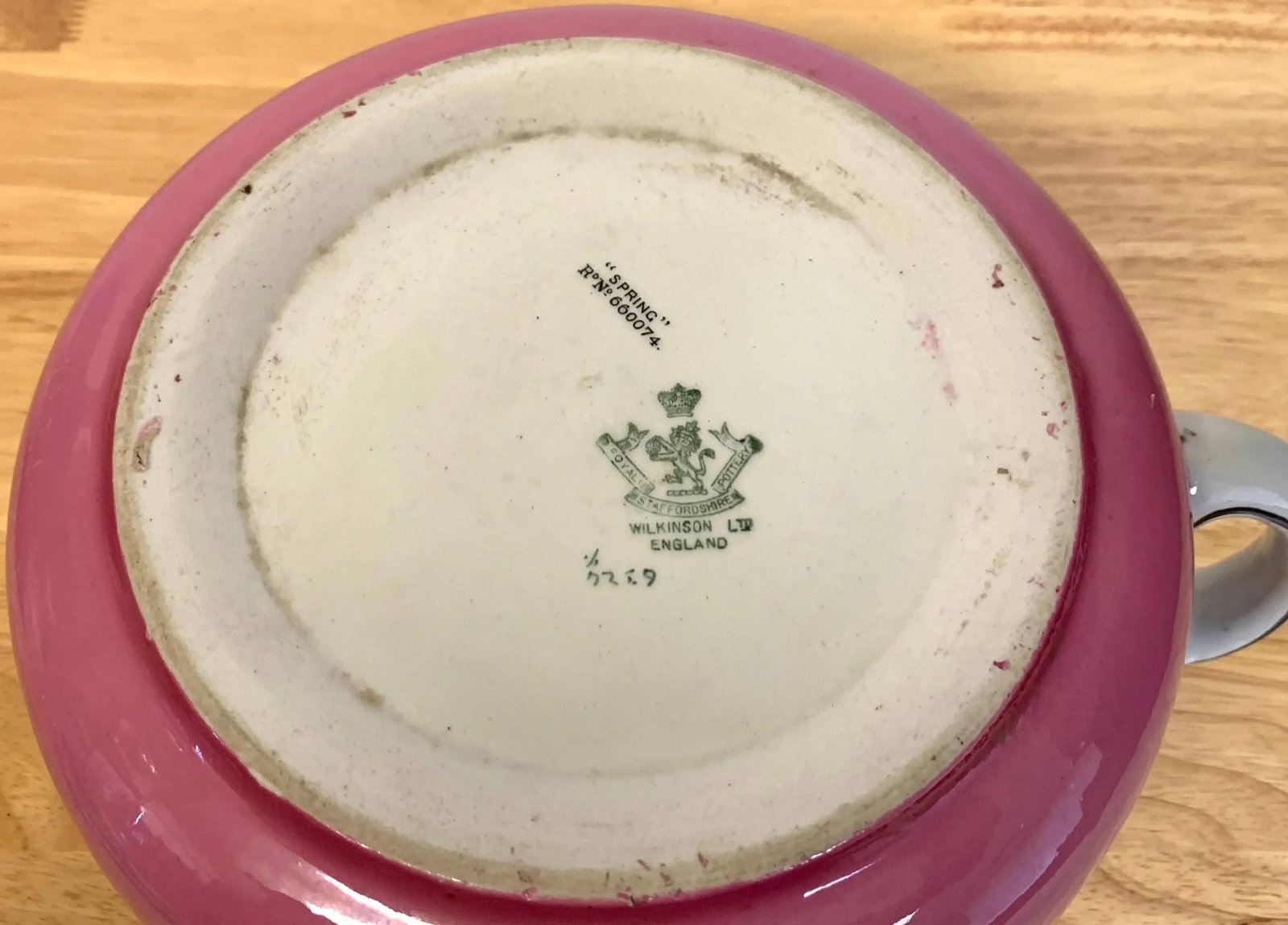 Art Deco Geometric Chamber Pot, Royal Staffordshire 'Spring' - 8